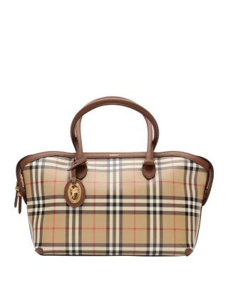 Small Check Zip Tote