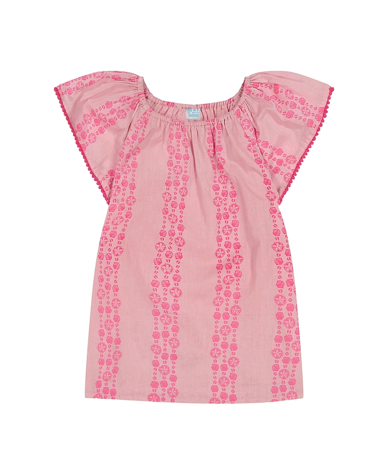 Mer St. Barth Mini Capucine Girls Coverup Pink Seashells
