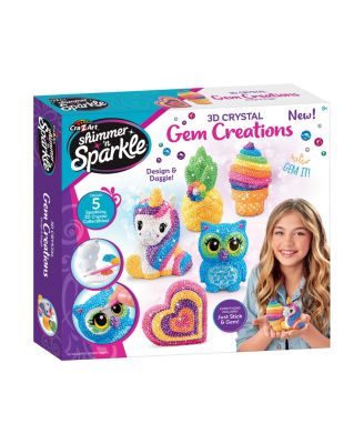  Shimmer N Sparkle 3D Crystal Gem Creations Kit, Ages 8+
