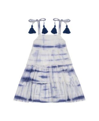 Mer St. Barth Girls' Bella Shoulder Tie Sundress - Little Kid, Big Kid