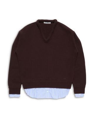 Layered Look Wool Sweater