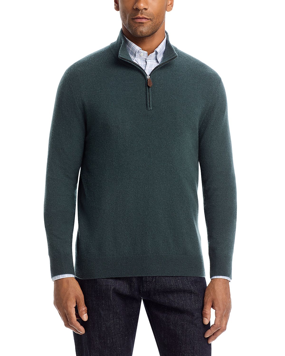 The Men's Store at Bloomingdale's Slate Green Cashmere Crewneck Sweater - Exclusive