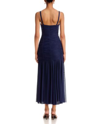 Bustier Maxi Mesh Dress - Exclusive - thumbnail 4