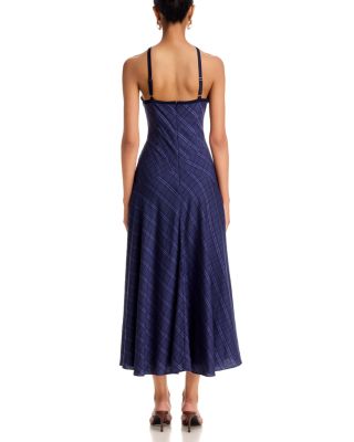 Plaid Halter Dress - Exclusive - thumbnail 4