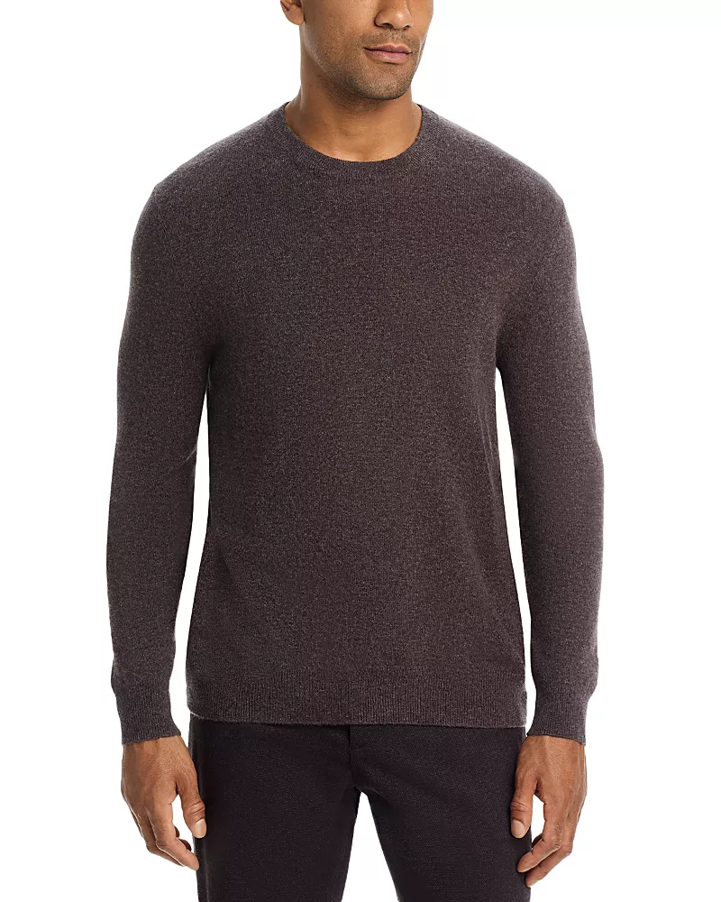 The Men's Store at Bloomingdale's Timber Brown Cashmere Crewneck Sweater - Exclusive