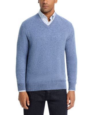 The Men's Store at Bloomingdale's Stone Wash Cashmere V-Neck Sweater - Exclusive