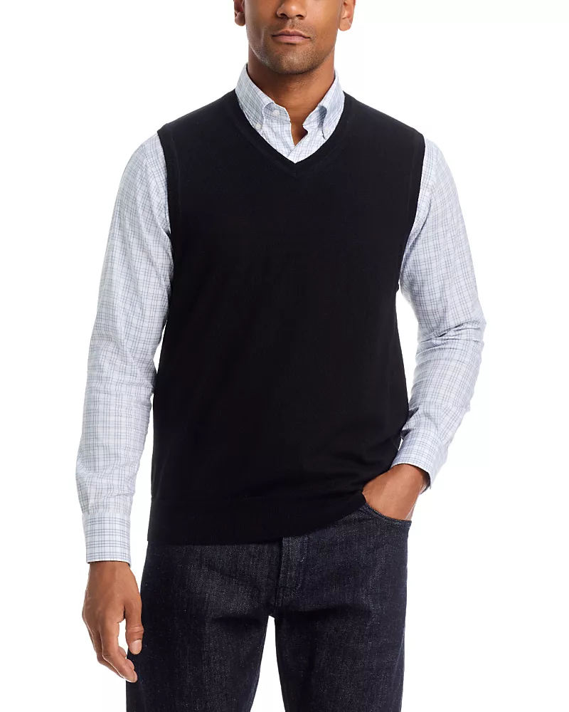 The Men's Store at Bloomingdale's V-Neck Merino Wool Vest - Exclusive