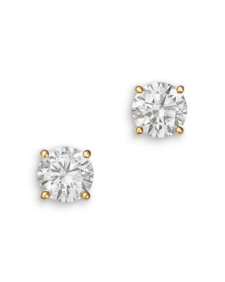 Bloomingdale's Fine Collection Luxe Collection Certified Lab Grown Diamond Four Prong Martini Set Stud Earrings in 18K Gold, 5.0 tcw