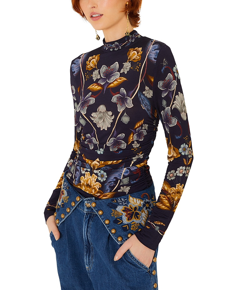 Farm Rio Golden Nature Ruched Top
