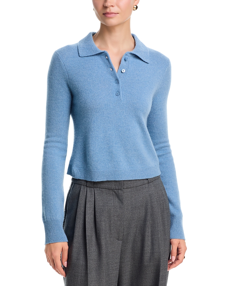 Simkhai Constance Cashmere Long Sleeve Polo