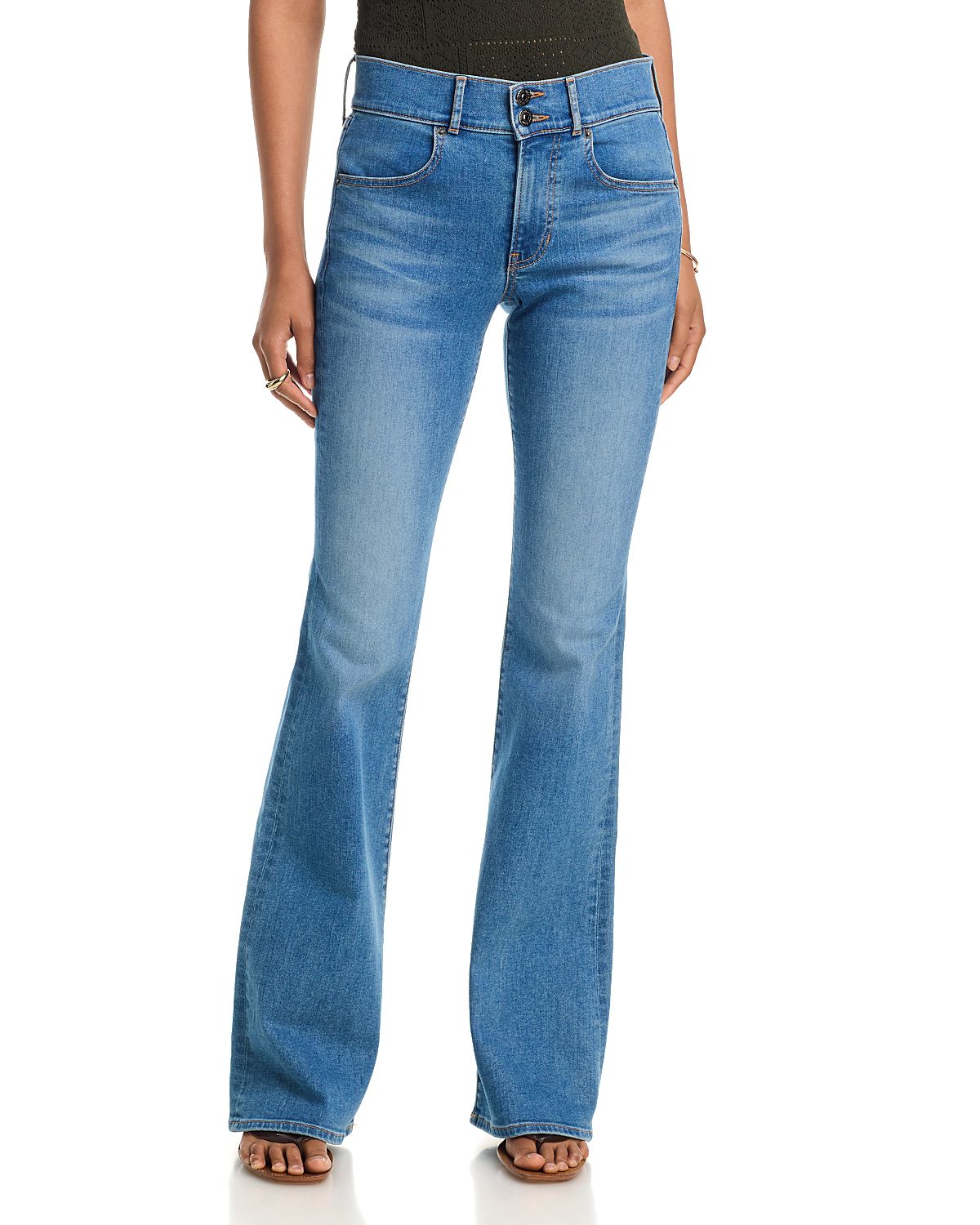 Veronica Beard Beverly Mid Rise Skinny Flare Jeans