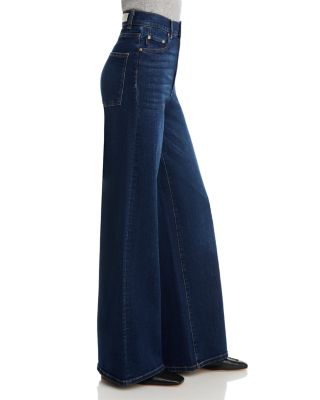 Hepburn High Rise Wide Leg Jeans in Mediterranean - thumbnail 4