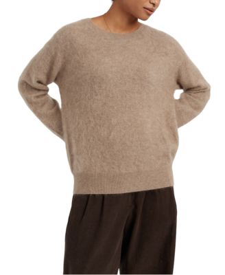  Women's Brushed Cashmere Crew Neck Sweater