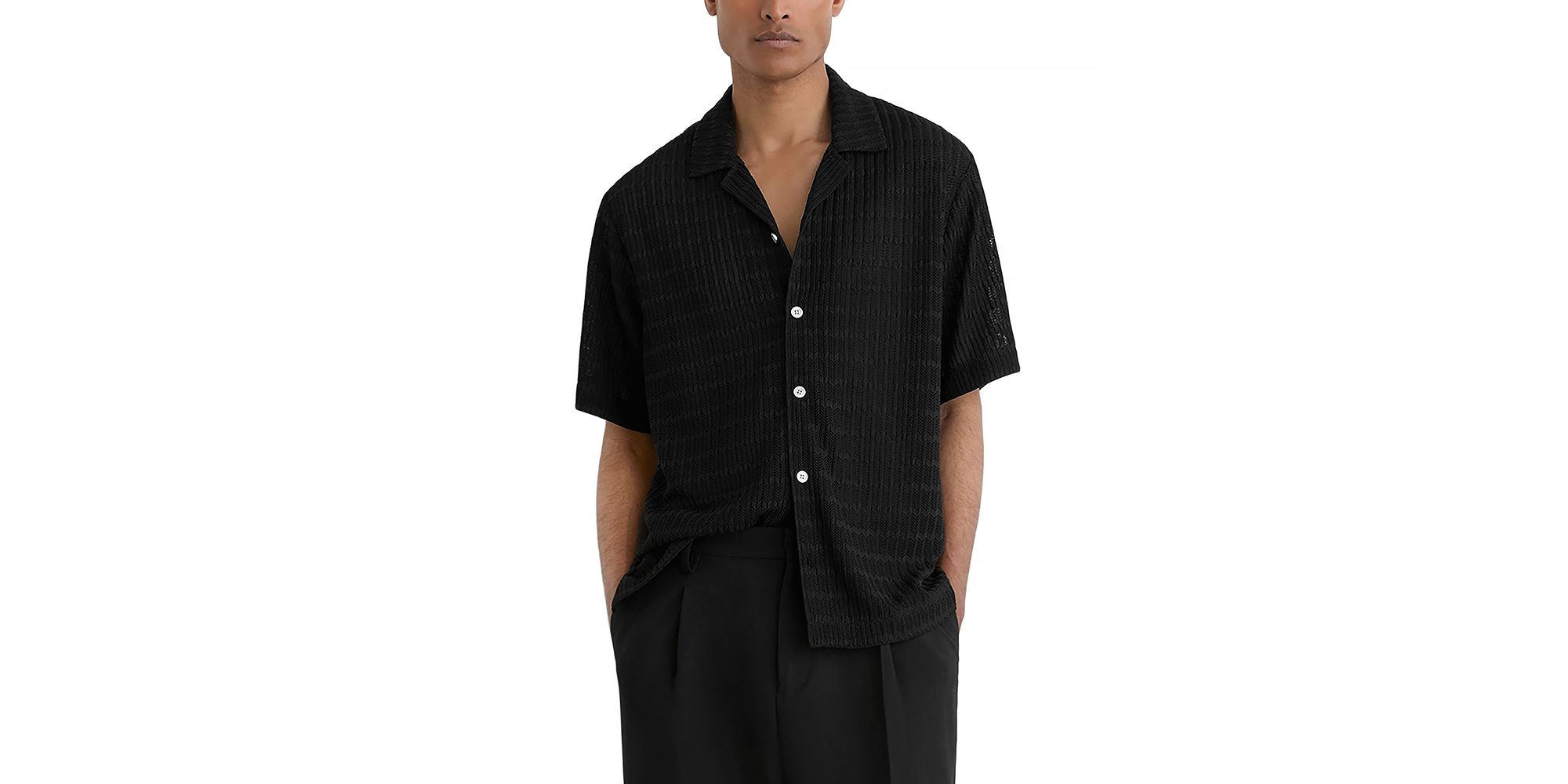Crochet Knit Cuban Shirt - Image 1