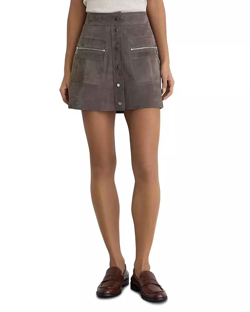 Reiss Tia Suede Mini Skirt