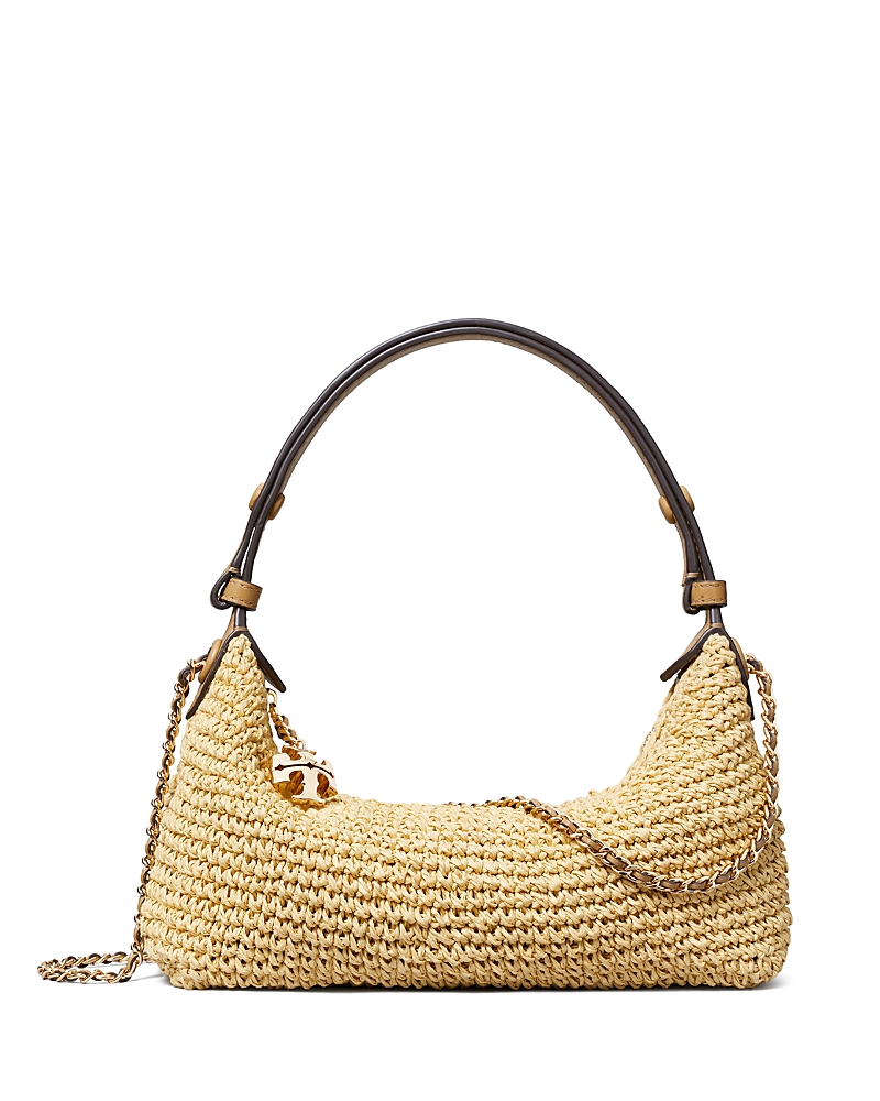 Tory Burch Fleming Crochet Straw Crossbody Bag
