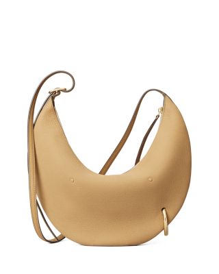 Pierced Nubuck Leather Crossbody