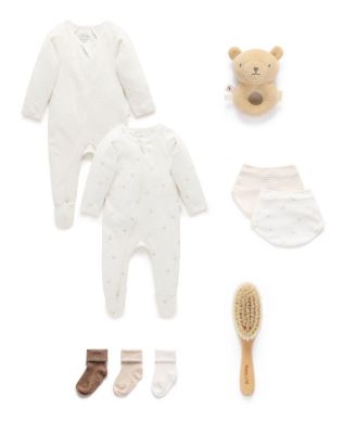  Unisex 2 Pack Zip Footie & Accessories Gift Set - Baby