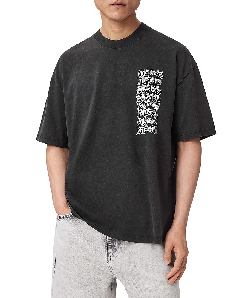 Allsaints Backstage Demon Repeat Logo Graphic T-Shirt
