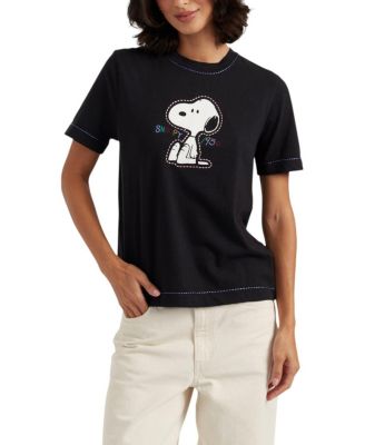  Women's Cotton Snoopy Embroidered T-Shirt