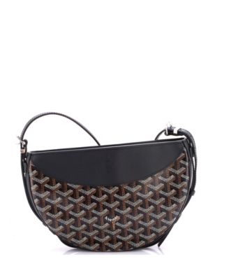   Hirondelle Shoulder Bag Coated Canvas and Leather