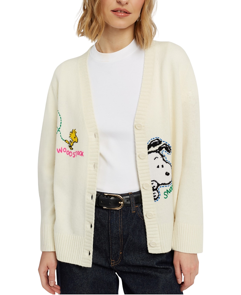 Chinti & Parker Women's Wool-Cashmere Snoopy Embroidered Cardigan