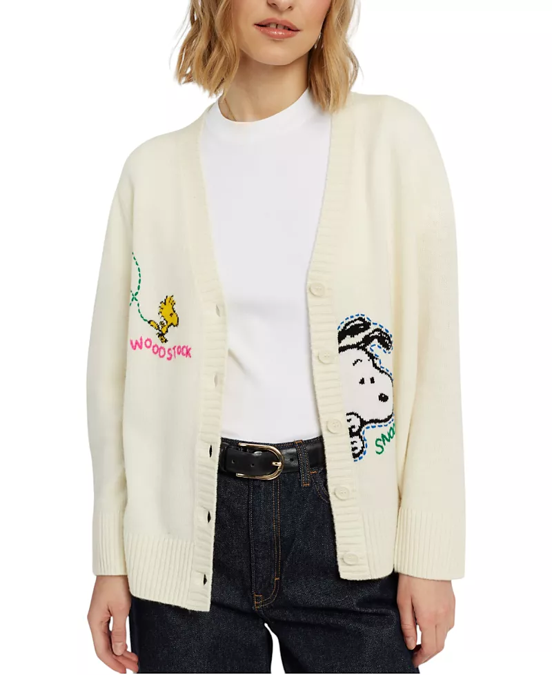 Chinti & Parker Women's Wool-Cashmere Snoopy Embroidered Cardigan