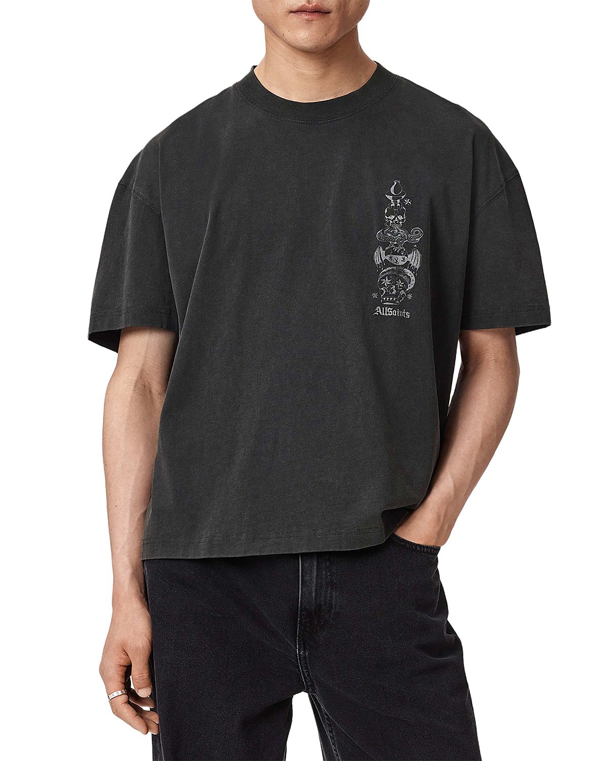 Allsaints Ignis Tattoo Graphics Logo T-Shirt