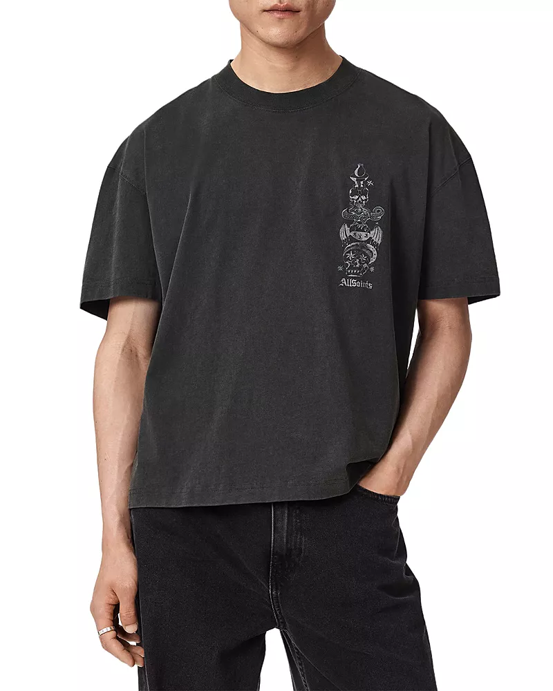 Allsaints Ignis Tattoo Graphics Logo T-Shirt