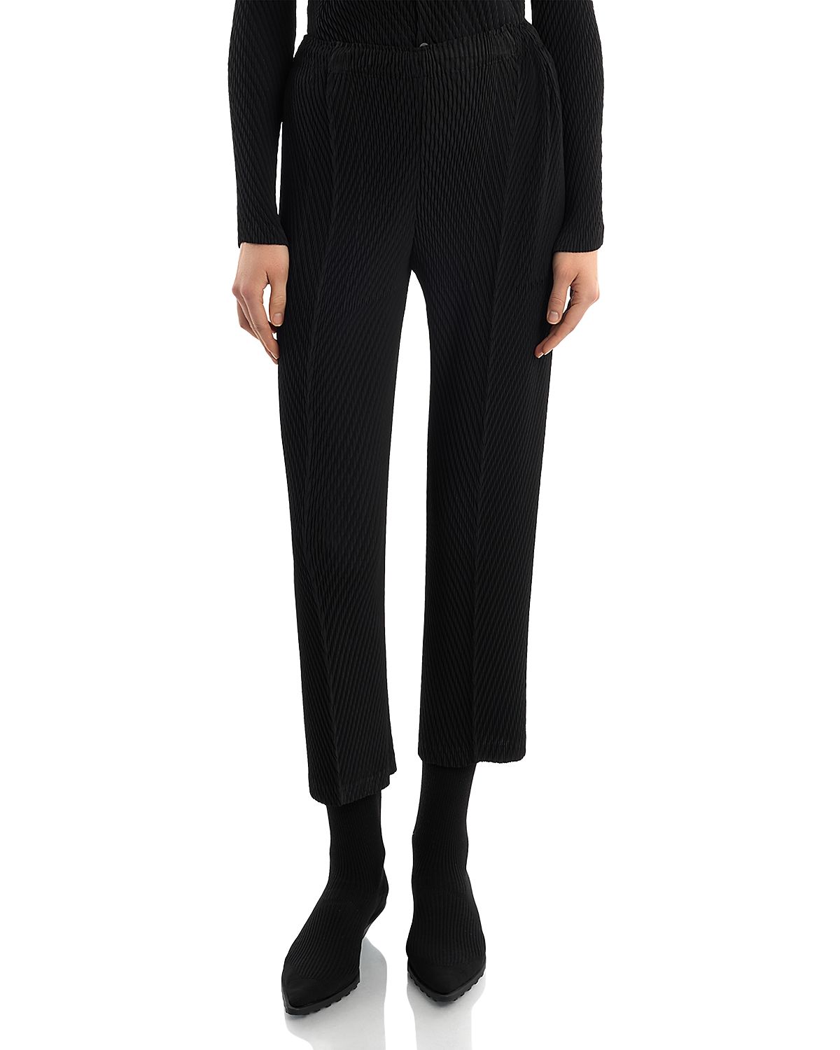 Issey Miyake Rhombus Pleat Textured Crop Pants