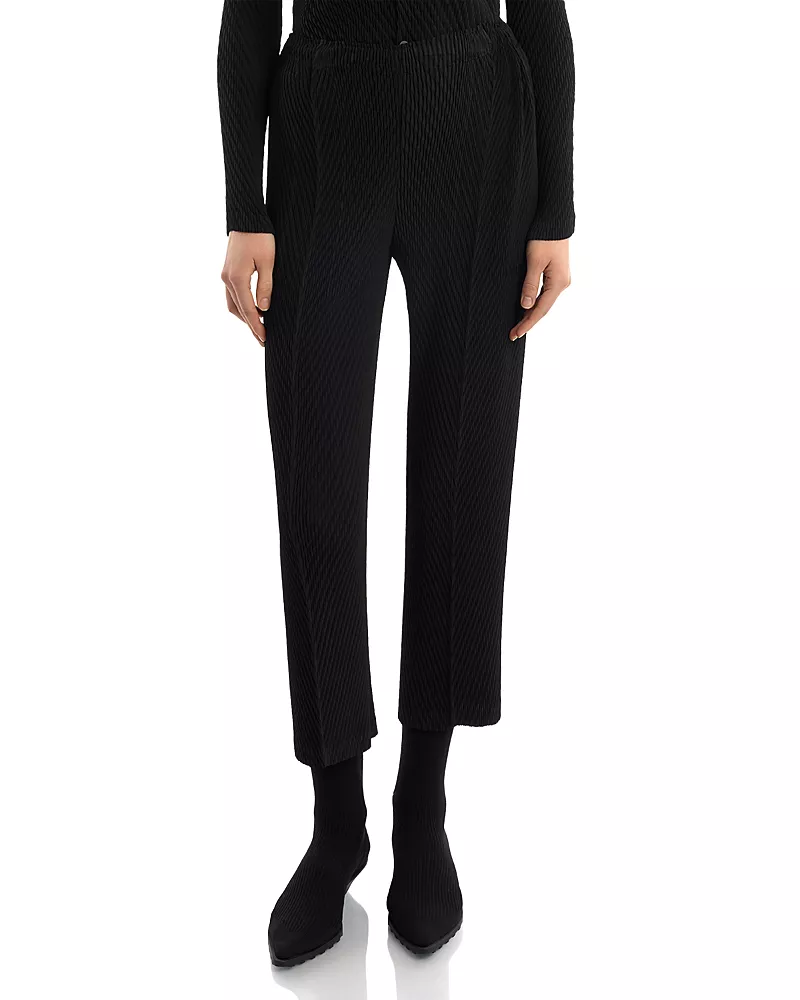 Issey Miyake Rhombus Pleat Textured Crop Pants