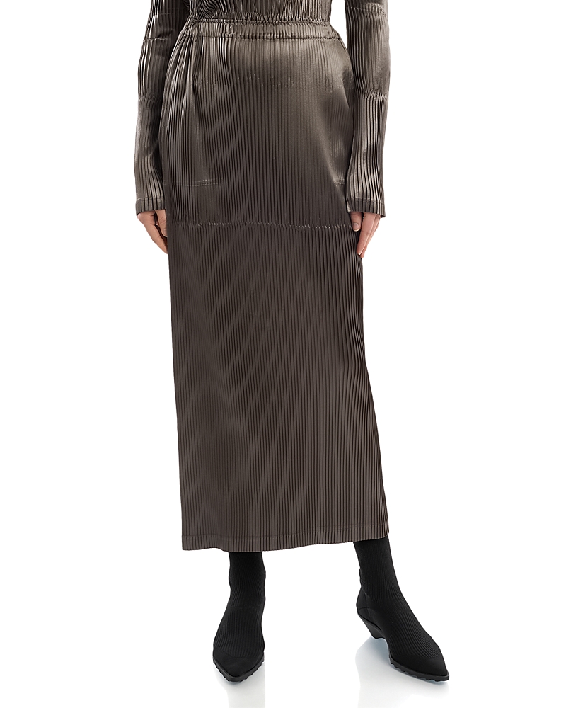 Issey Miyake Glossed Panels Pleats Skirt