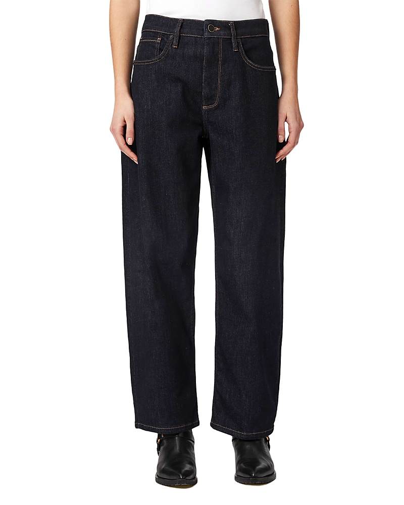 Allsaints Sadie High Rise Barrel Jeans in Rinse Wash