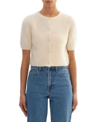 Kendra Cropped Alpaca Blend Cardigan Sweater