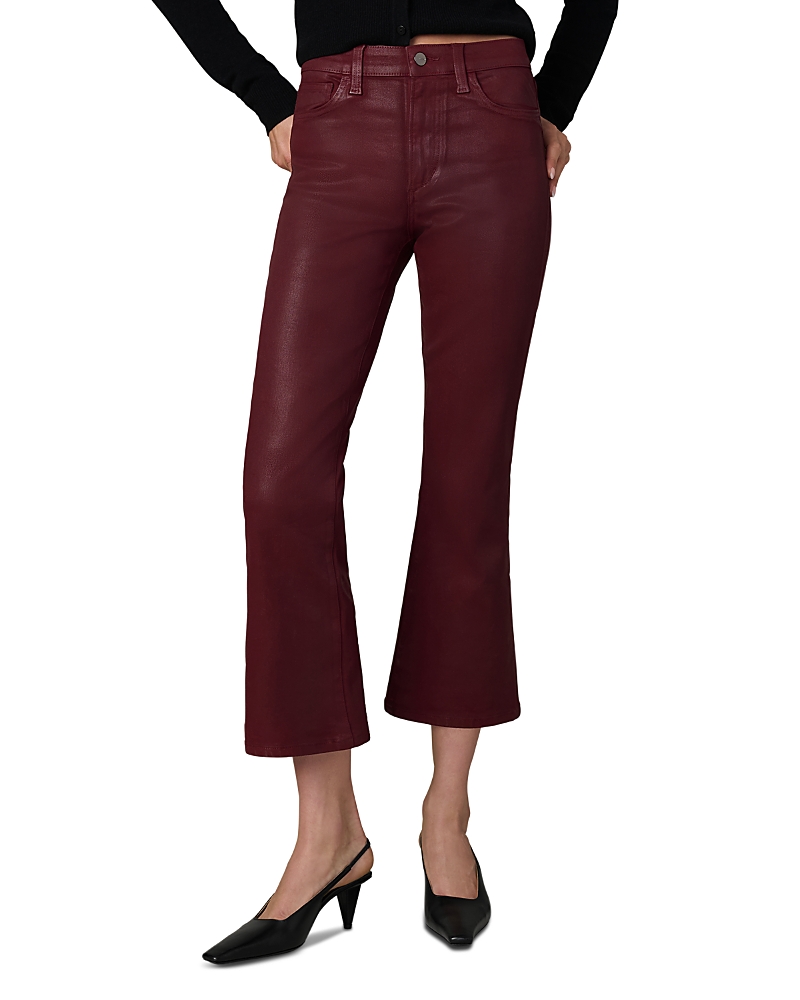 Joe's Jeans The Callie Coated High Rise Cropped Bootcut Jeans in Syrah