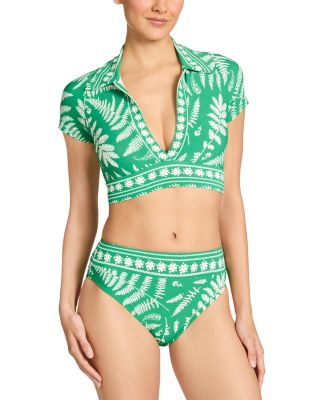Hailey T-Shirt Plunge Bikini Top & Hailey High Waist Bottoms
