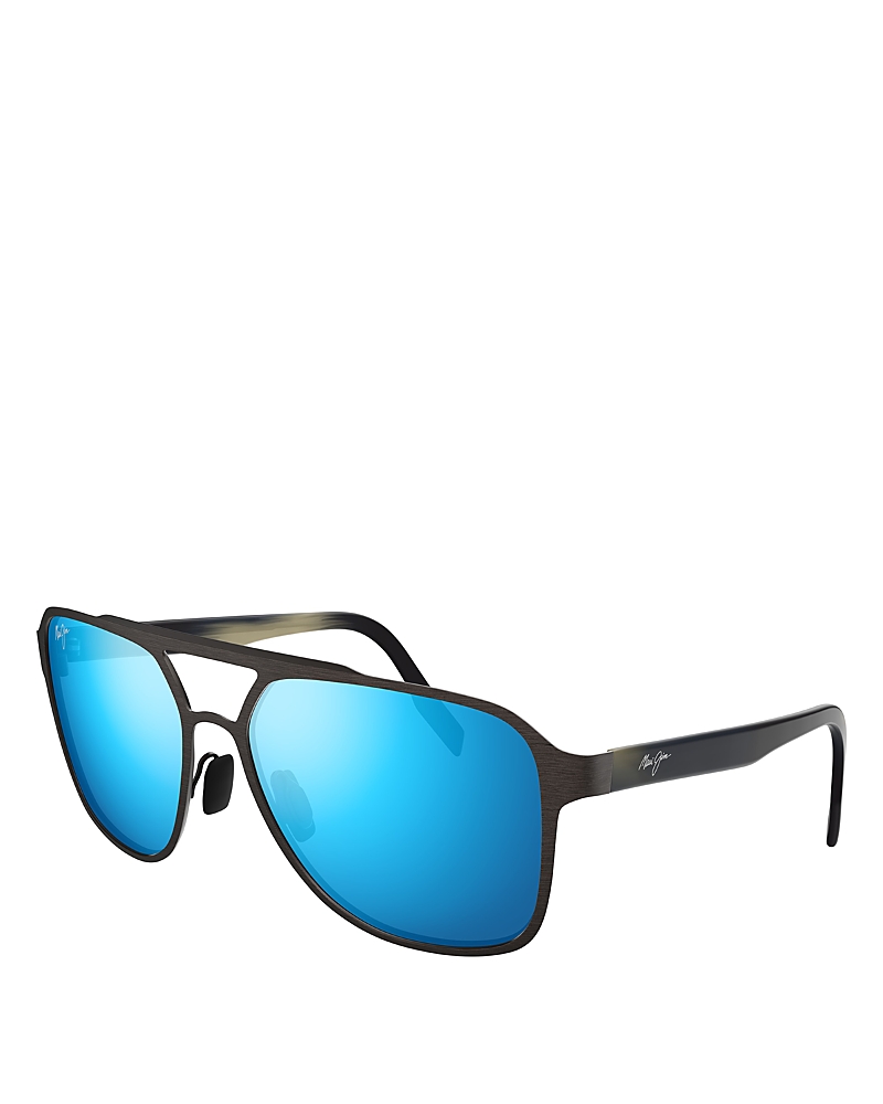 Maui Jim Blue Hawaii 2nd Reef Square Sunglasses, 59mm
