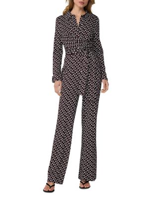 Diane Von Furstenberg Michelle Belted Jumpsuit In Multi