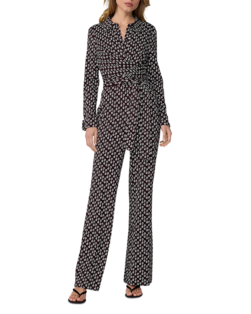Diane Von Furstenberg Michelle Belted Jumpsuit In Multi