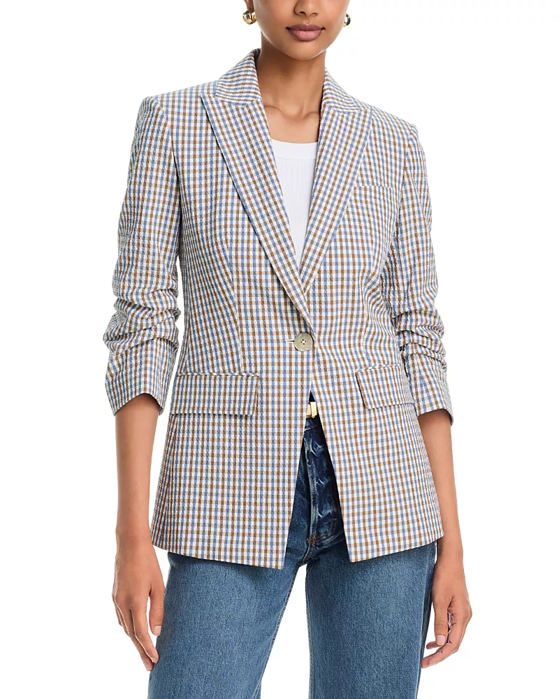 Veronica Beard Clayton Plaid Dickey Jacket