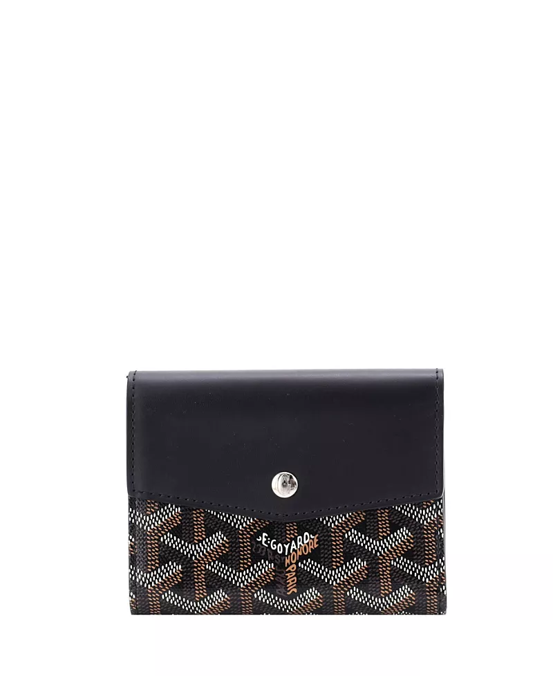 Pre-Owned Goyard Compact Saint Gabriel Wallet Coated Canvas and Leather