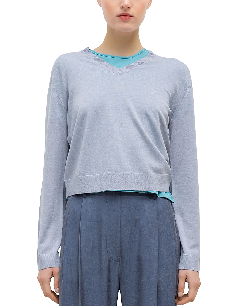 Leset James V Neck Merino Wool Sweater