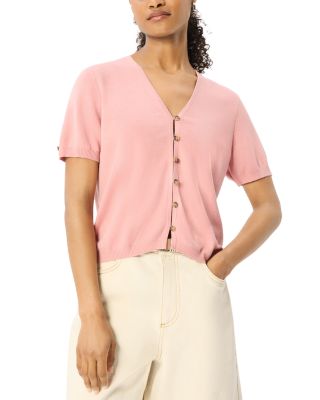 Short Sleeve Button Front Top