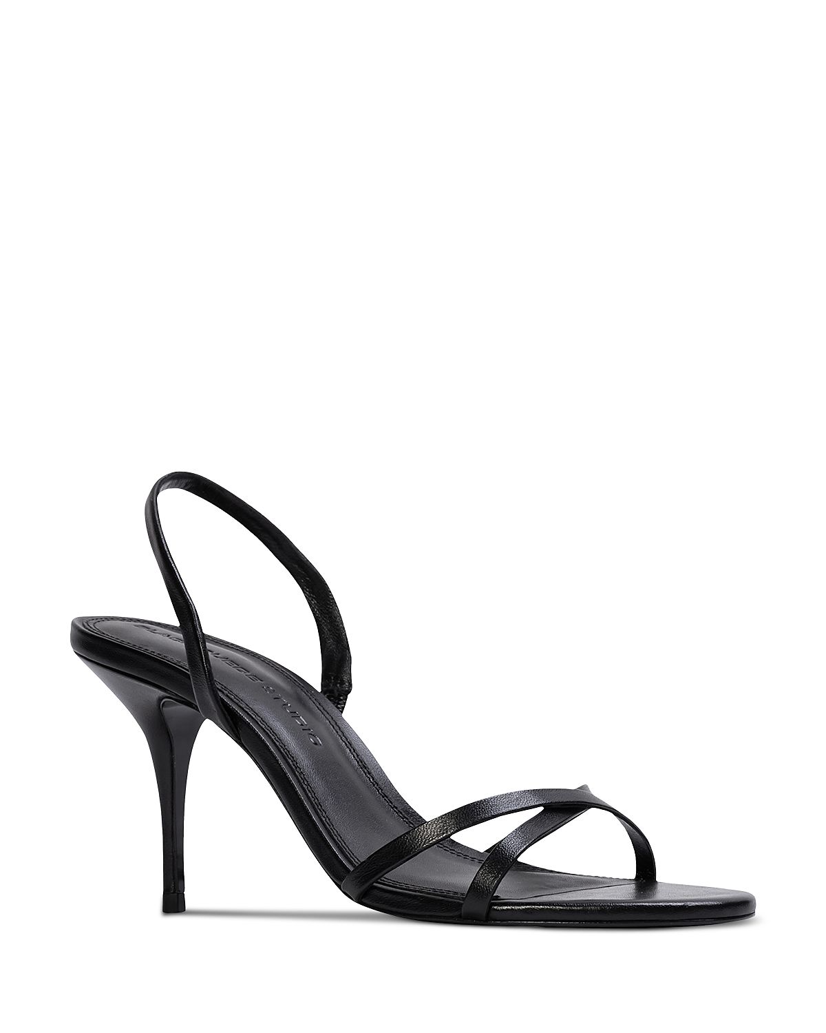Black Suede Studio Women's Slingback Strappy Sandals