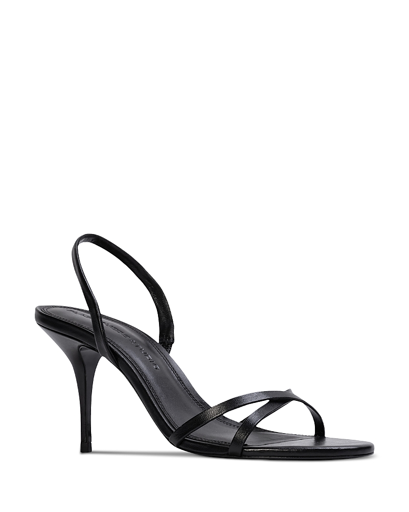 Black Suede Studio Women's Slingback Strappy Sandals