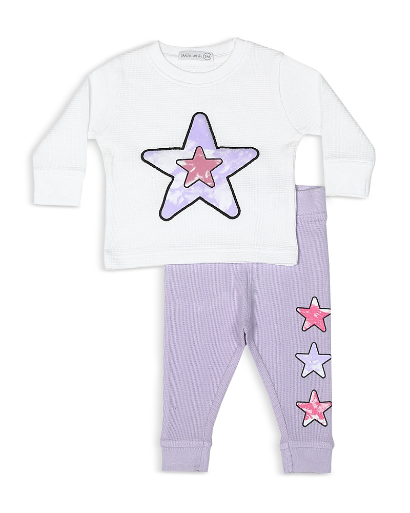 Little Mish Girls' Tie Dyed Star Shirt & Pants Set - Toddler