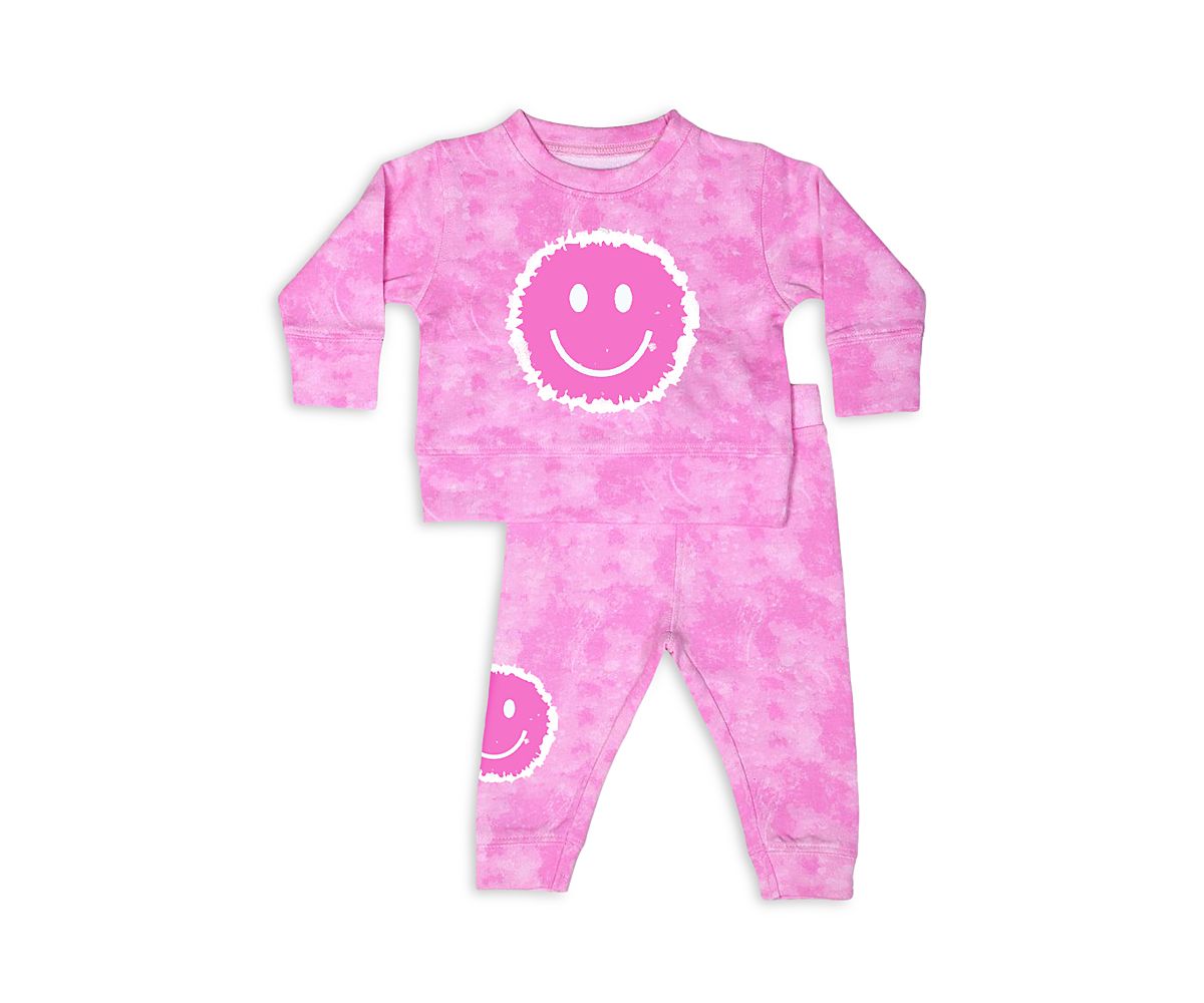 Little Mish Girls' Tie Dyed Top & Pants Set - Toddler