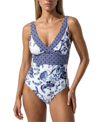 Noni V Neck Sculpting One Piece Swimsuit
