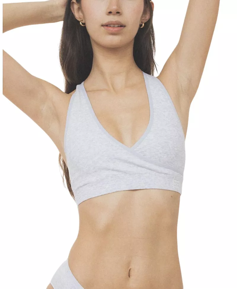 Brabar Cotton Stretch Rib Racerback Sports Bra