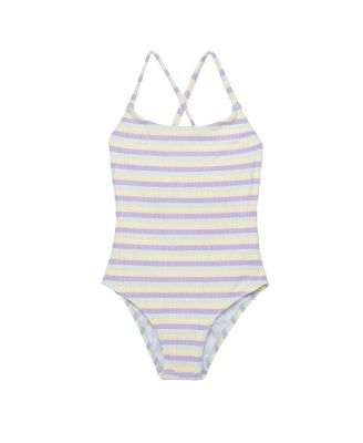 Girls' Lollipop Textured Criss Cross Back Adjustable One Piece - Little Kid, Big Kid